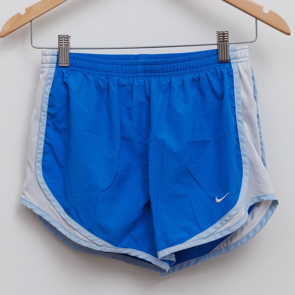 Nike Tempo Running Shorts Womens XS Blue Grey Mesh Athletic 211646-489